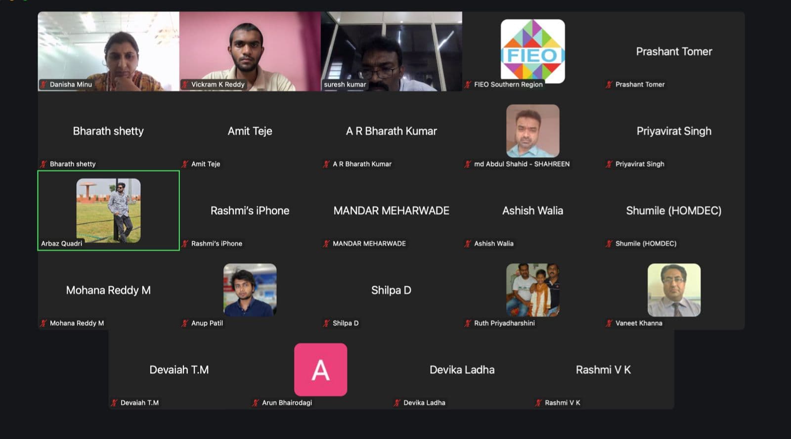 Interactive Q&A session during FIEO Karnataka Chapter's ten-day virtual Export Training Program for Entrepreneurs, Start-Ups & MSMEs — 4 – 14 May 2026.